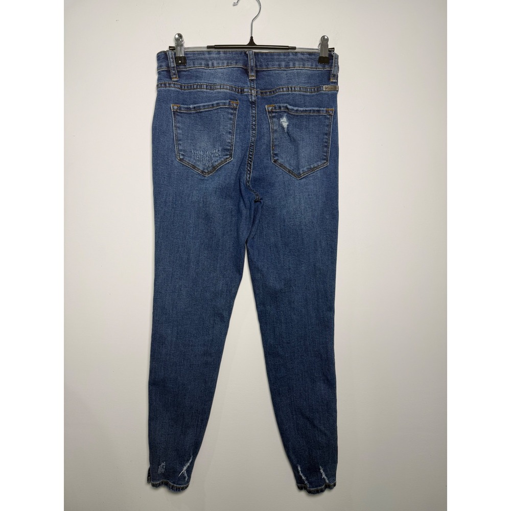 KanCan High Rise Distressed Skinny Jeans Blue Button Fly KC5109M Size 3/25 - Picture 2 of 9